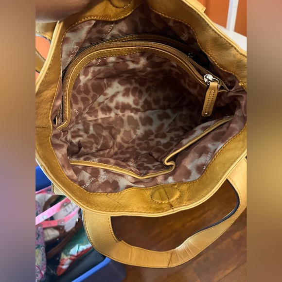 B. MARKOWSKY Mustard Colored Shoulder Tote (EUC) - Picture 8 of 15